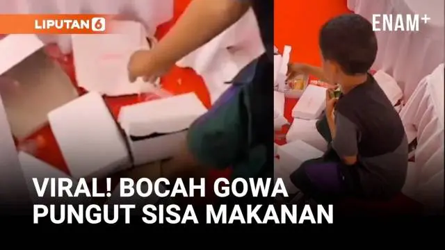 VIDEO: Viral! Bocah di Gowa Pungut Sisa Makanan Usai Upacara HUT RI