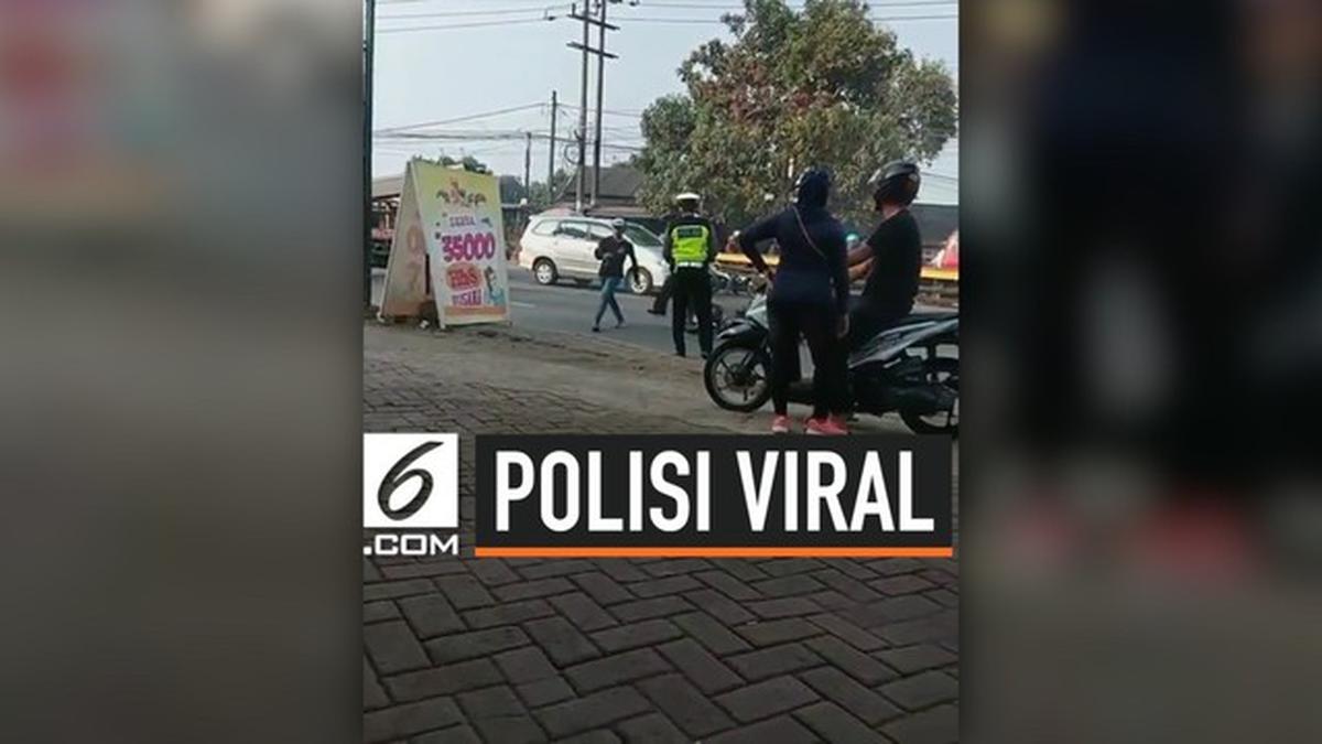 Video Viral Polisi Tendang Pemotor Hingga Terjungkal Jatuh Regional 