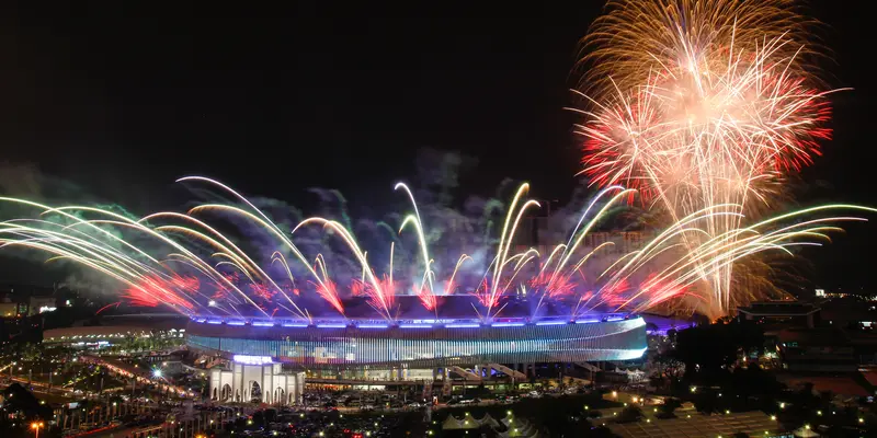 PHOTO: Pesta Kembang Api Menghiasi Pembukaan Sea Games 2017 di Kuala Lumpur