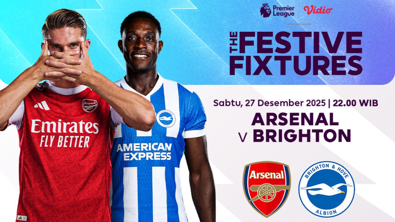 Nonton Live Streaming Liga Inggris Pekan ke-18: Arsenal vs Brighton, Eksklusif di Vidio