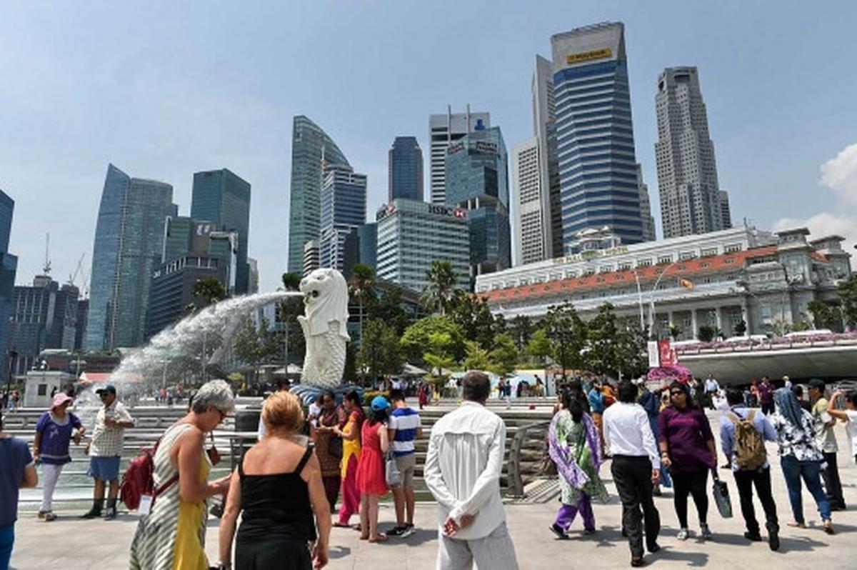 Pemandangan Singapura terbebas kabut asap setelah diguyur hujan