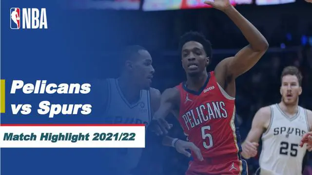 Berita video highlight pertandingan turnamen play-in NBA 2021-2022, yang mempertemukan New Orleans Pelicans dan San Antonio Spurs pada, Kamis (14/4/22). Pertandingan dimenangkan Pelicans 113-103.