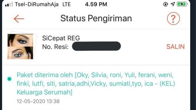 6 Nama Penerima Paket yang Ditulis Kurir dalam Status Pengiriman Ini Kocak