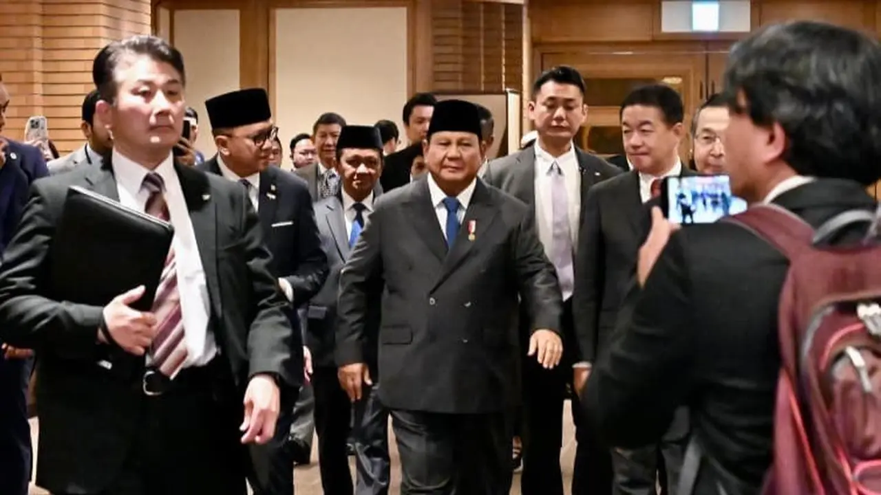 Presiden Prabowo Subianto hadir dalam Forum Bisnis Indonesia-Jepang yang digelar di Imperial Hotel Tokyo.