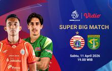 Live Streaming BRI Super League Pekan Ke-27: Persija Jakarta vs Persebaya Surabaya, Eksklusif di Vidio