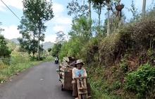 Kreatif Banget, Warga Sumedang Bikin “Truk” Kayu Tanpa Mesin untuk Bantu Ngarit