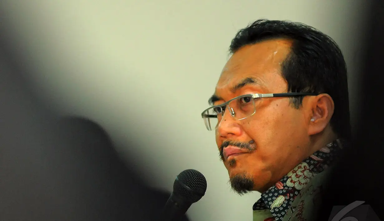 Menteri Pertanian (Mentan) Suswono bersaksi untuk Anggoro Widjojo di Pengadilan Tipikor, Jakarta, Rabu (4/6/2014) (Liputan6.com/Faisal R Syam).