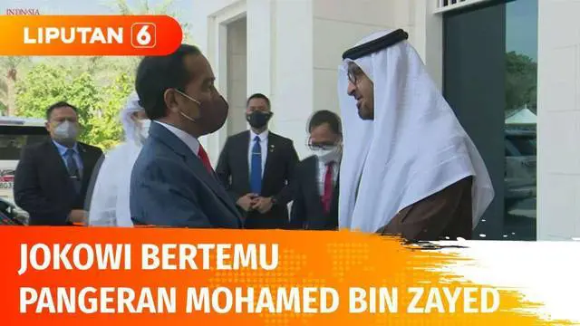 Setelah menghadiri KTT COP26 di Glasgow, Presiden Joko Widodo tiba di Abu Dhabi, dan bertemu dengan Putra Mahkota Sheikh Mohammed Bin Zayed Al Nahyan. Agenda utama dari pertemuan ini untuk mempererat kerjasama bilateral.