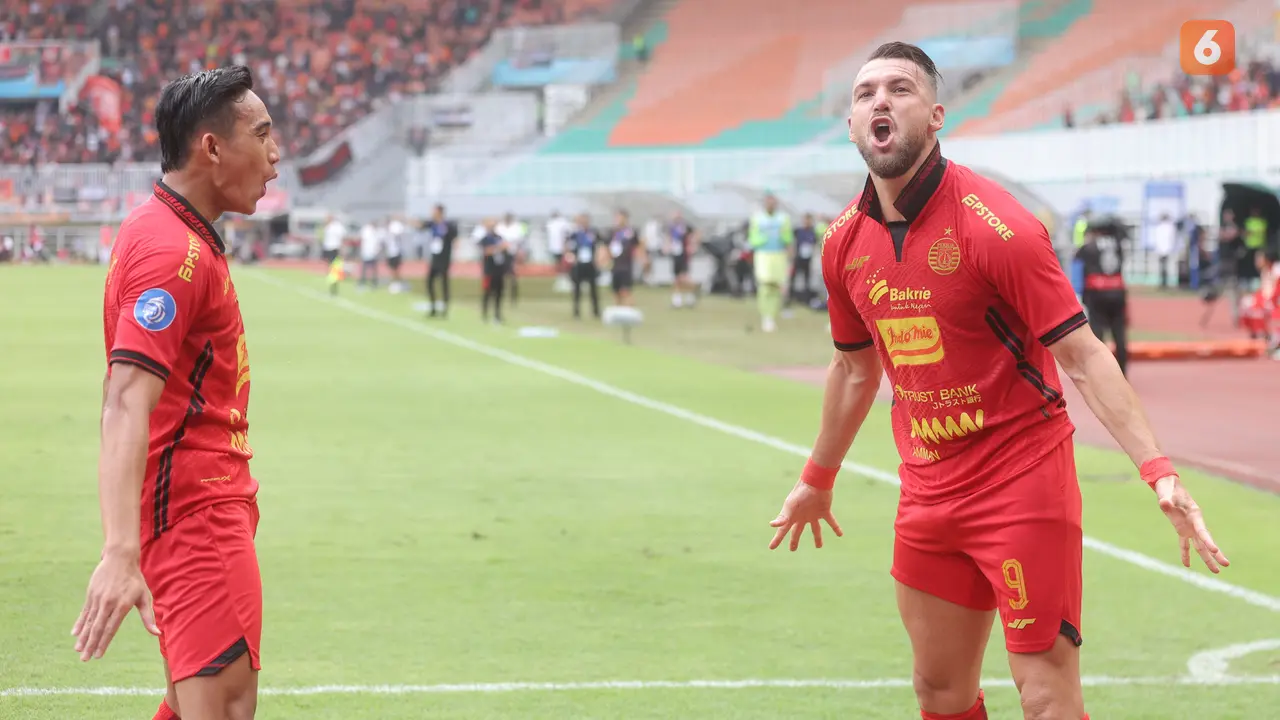 Selebrasi bomber Persija Jakarta, Marko Simic.