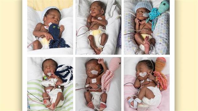 Bayi kembar enam yang telah dinanti selama 17 tahun | Photo: Copyright today.com