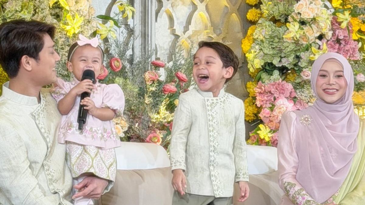 Gaya Elegan Lesti Kejora Kenakan Kebaya Pink Berbordir Bunga saat Akikah Putri ke-3 Nya