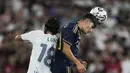 Real Madrid berhasil mengalahkan AC Milan dengan skor 3-2. (AP Photo/Ashley Landis)