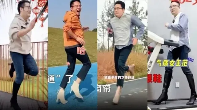 Viral Cara Pria Ini Promosikan Sepatu High Heel Bikin Netizen Takjub