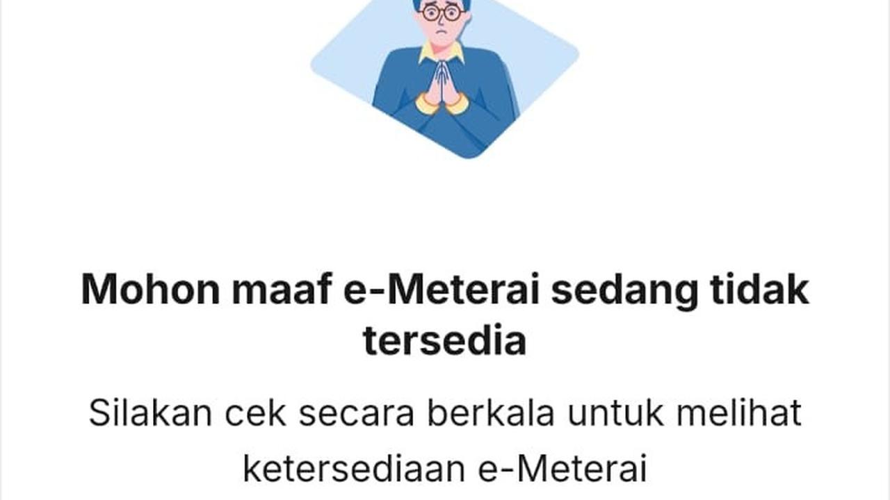 Stok e-materai kosong