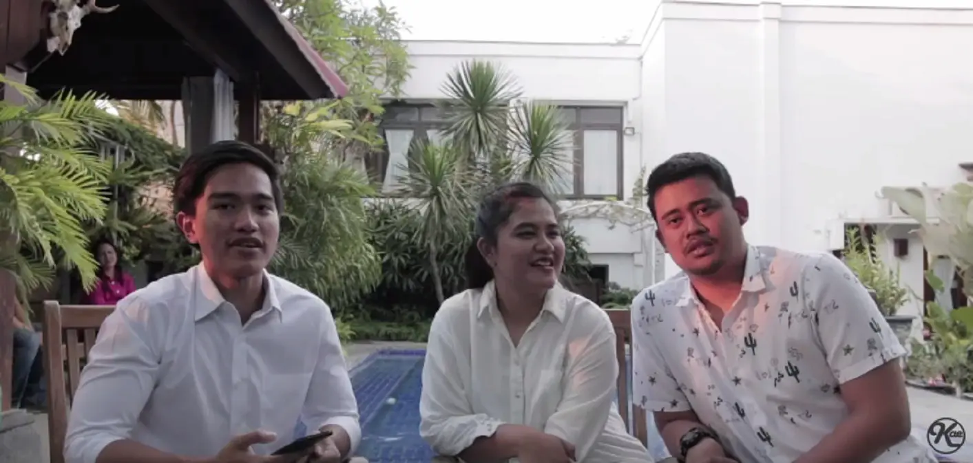 Screen shot vlog Kaesang Pangarep tentang kisah cinta kakaknya Kahiyang Ayu (Foto: Linda Sugianto CJA-EMP)