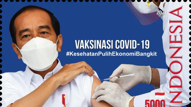 Kementerian Komunikasi dan Informatika (Kemenkominfo) meluncurkan perangko seri vaksinasi Covid-19.