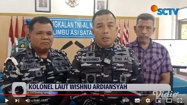Komandan Lanal Nias, Kolonel Laut (P) Wishnu Ardiansyah. (YouTube Liputan6)