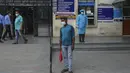Seorang pria India yang mengenakan masker menunggu untuk memasuki rumah sakit pemerintah di Jammu, Selasa (4/5/2021).  India pada Selasa (4/5) mengonfirmasi lebih dari 20 juta infeksi virus corona, setelah mencatat 357.229 kasus baru selama 24 jam terakhir. (AP Photo/Channi Anand)