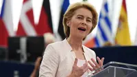 Ursula von der Leyen, wanita pertama yang terpilih sebagai presiden Komisi Eropa (AFP/Frederick Florin)