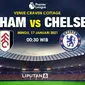 Banner Prediksi Fulham vs Chelsea. (foto: Liputan6.com/Triyasni)