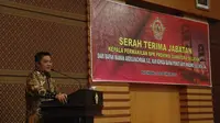 Gubernur Sumsel Herman Deru saat menghadiri Serah Terima Jabatan Kepala BPK Sumsel (Dok. Humas Pemprov Sumsel / Nefri Inge)