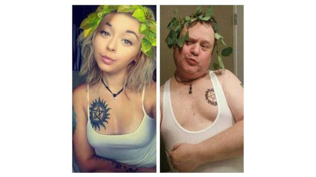 Potret Ayah Menirukan Pose Foto Anaknya Ini Bikin Geleng-Geleng