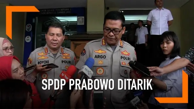 VIDEO: Ini Alasan Polisi Tarik SPDP Prabowo Subianto