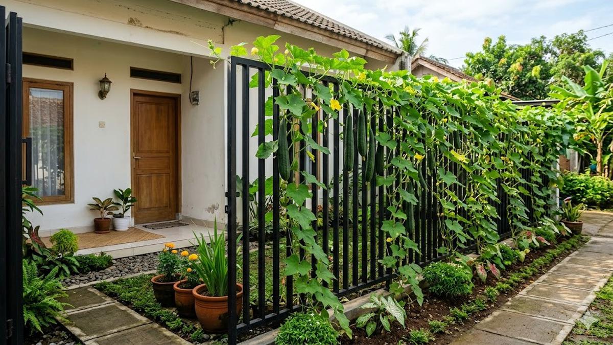 7 Inspirasi Kebun Gambas Rambat untuk Pagar Rumah yang Asri dan Menyehatkan