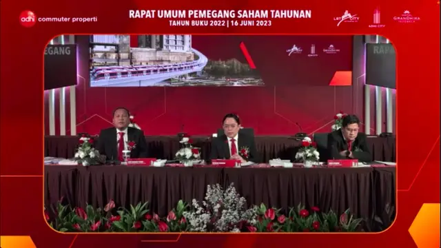 Paparan publik PT Adhi Commuter Properti Tbk (ADCP), Jumat (16/6/2023). (Foto: tangkapan layar/Pipit I.R)