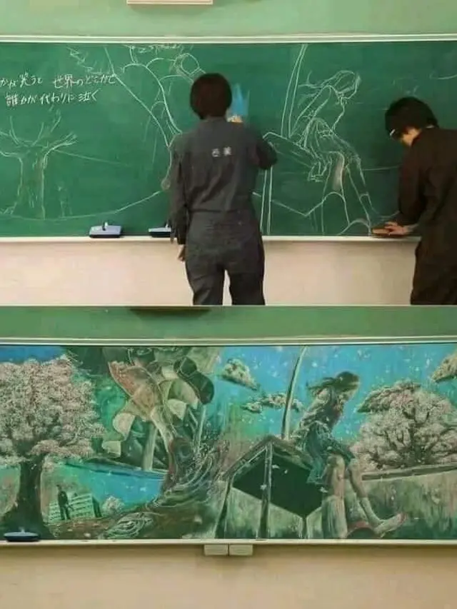 15 Gambar Anak Sekolah di Papan Tulis Pakai Kapur Ini Menakjubkan