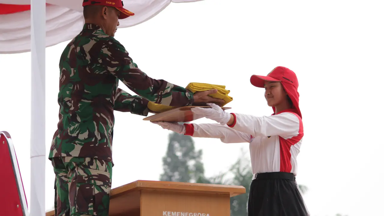 Diklat Paskibraka 2018 hari ke 15 diisi dengan latihan gabungan pertama antara para Calon Paskibraka, TNI, Polri, dan Paspampres (Foto: M Fajri Erdyansyah)