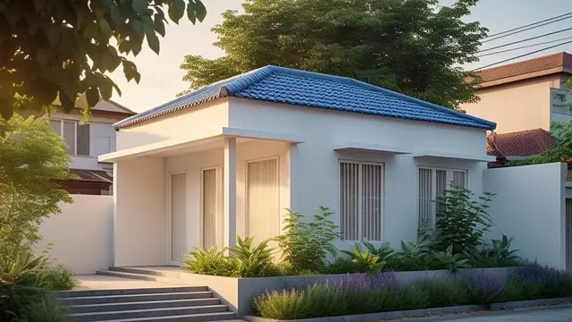 Rumah Minimalis dengan Halaman Depan Berundak