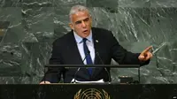 Perdana Menteri Israel Yair Lapid memberikan pidato di depan Majelis Umum PBB di New York hari Kamis 22 September 2022. (AFP)