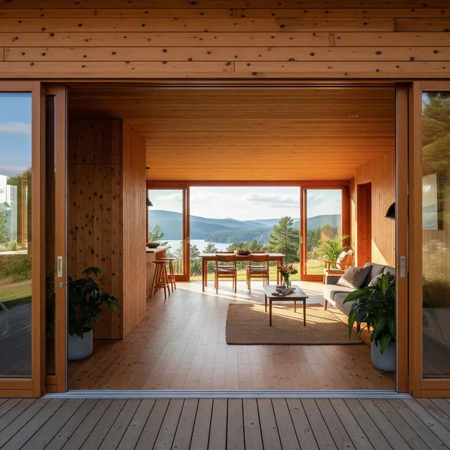 Rumah Kecil Elegan dengan Pintu Geser (Image by Gemini AI)