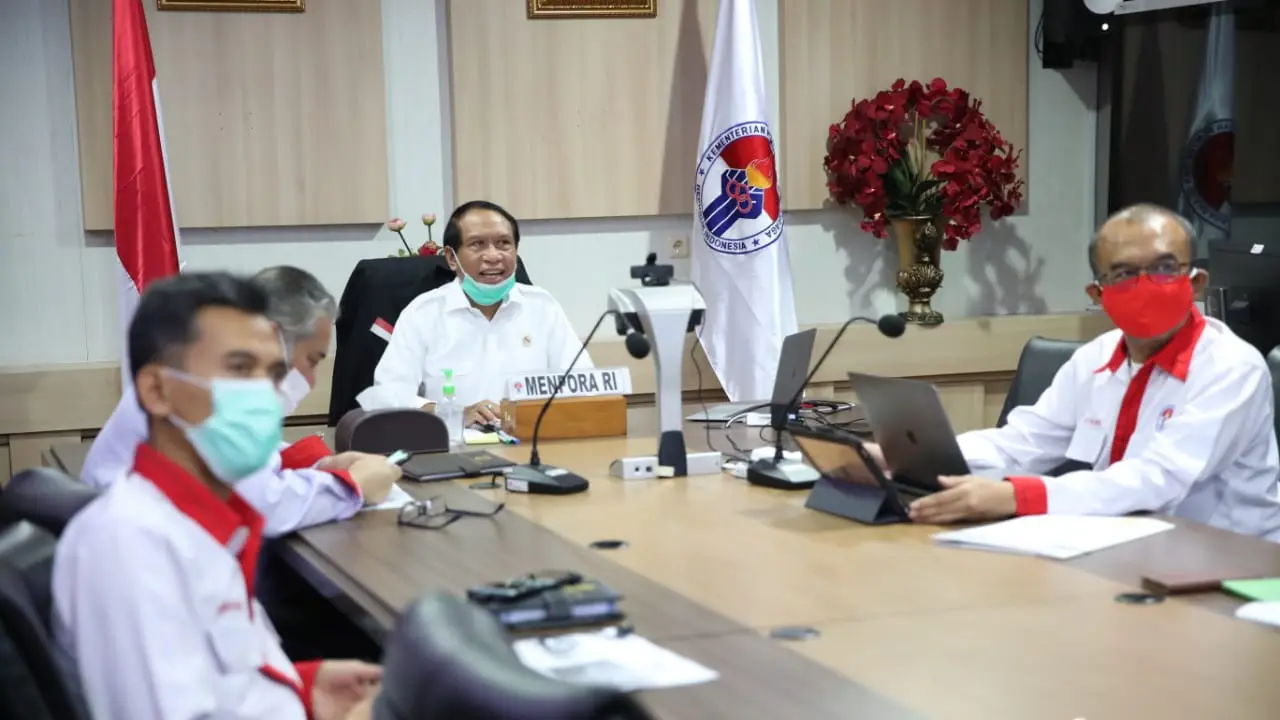 Menpora Paparkan Realokasi Anggaran dan Refocussing Kegiatan terkait Pandemi Covid-19 APBN TA 2020