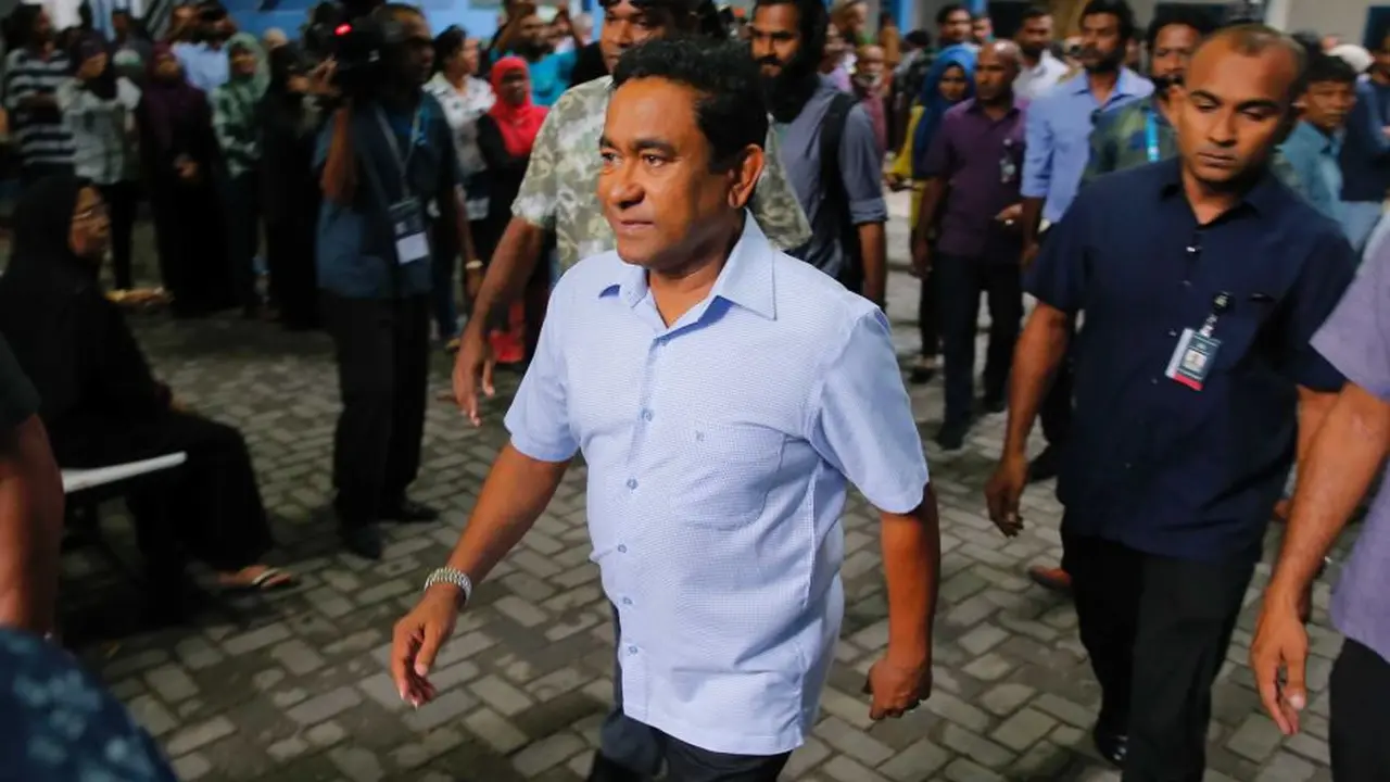 Mantan Presiden Maladewa Abdulla Yameen (AP/Erangga Jayawerdana)
