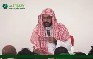 Syekh Ali Jaber saat berdakwah. (Yayasan Syekh Ali Jaber via YouTube Syekh Ali Jaber)