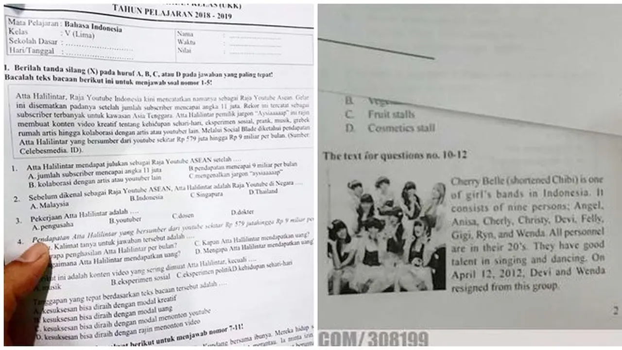 6 Soal Ulangan Pakai Nama Artis Indonesia Ini Bikin Murid Salah Fokus