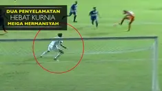 Kurnia Meiga melakukan double save saat Arema FC mengalahkan PBFC dengan skor 5-1 di final Piala Presiden 2017