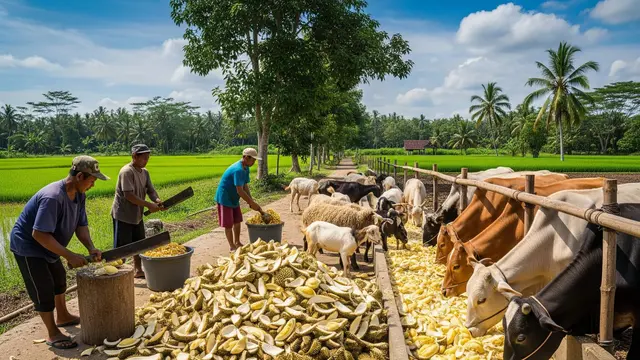 Cara Olah Kulit Durian Jadi Pakan Ternak
