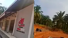Bangunan Koperasi Desa Merah Putih Berdiri di Tengah Kebun Sawit
