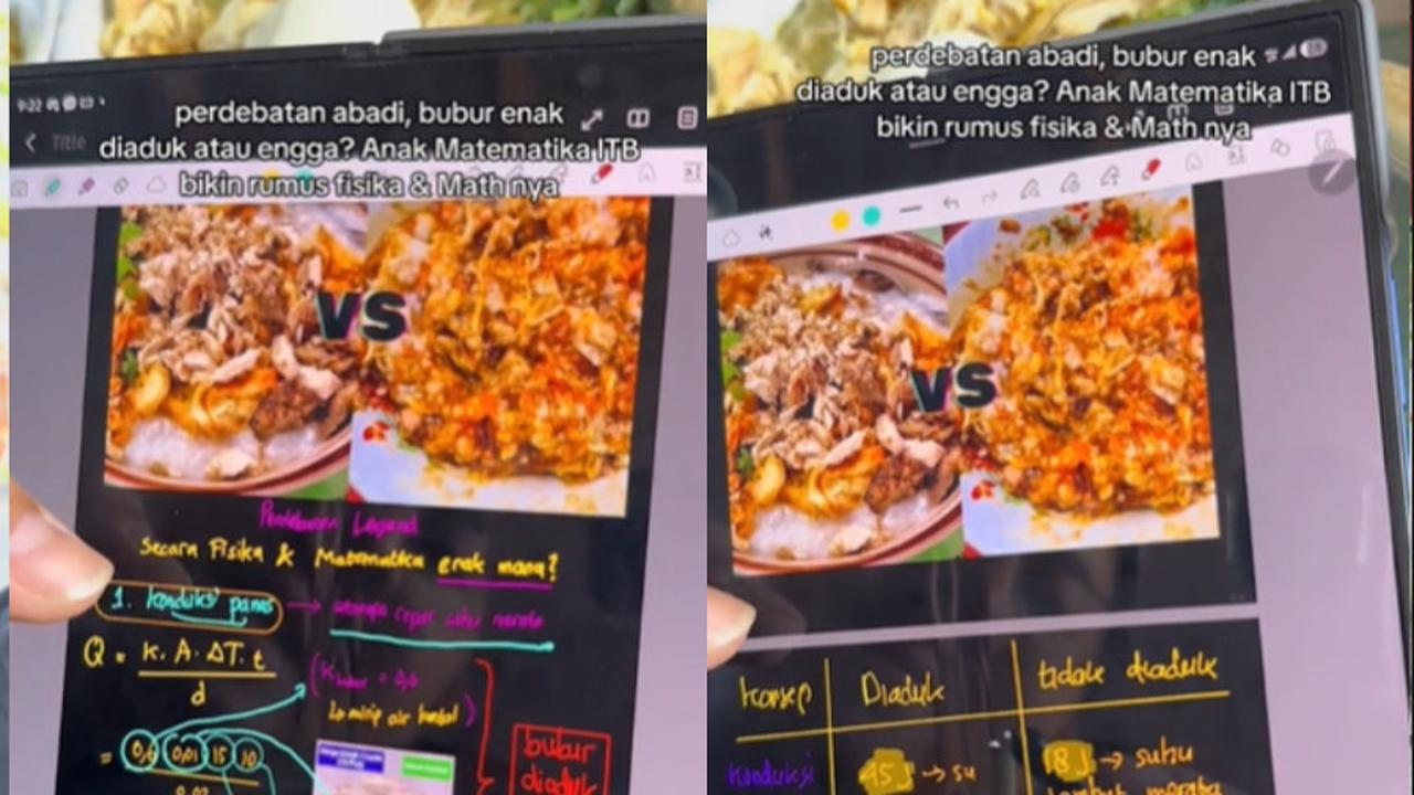 Alif Jebolan ITB Bongkar Rumus soal Bubur Enak Diaduk Atau Tidak Diaduk, Hasilnya Bikin Melongo