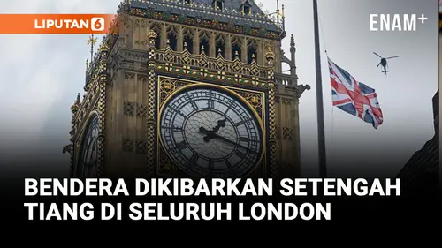 VIDEO: Bendera Dikibarkan Setengah Tiang di Seluruh London Menandai Wafatnya Paus Fransiskus