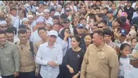 Jokowi Hadiri Kirab Budaya PSI di Tegal