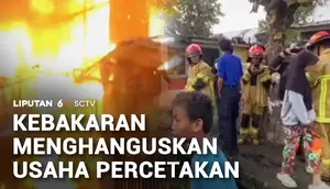 Kebakaran Menghanguskan Usaha Percetakan