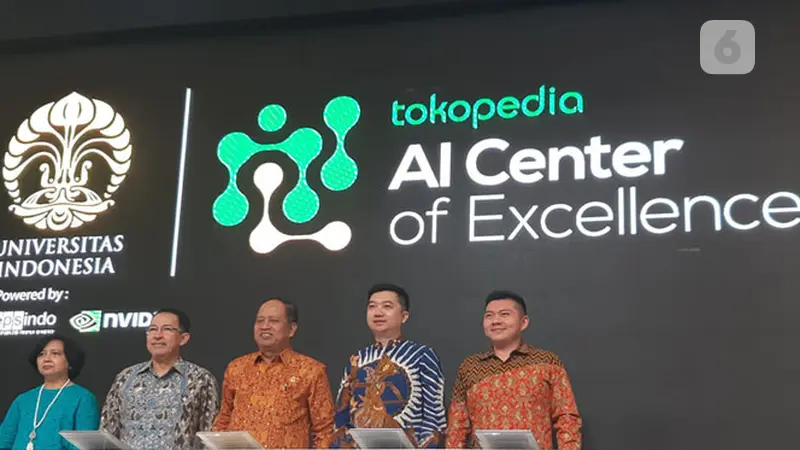 Peresmian pusat pengembangan AI kolaborasi Tokopedia dan UI di Kampus UI, Depok, Kamis (28/3/2019).