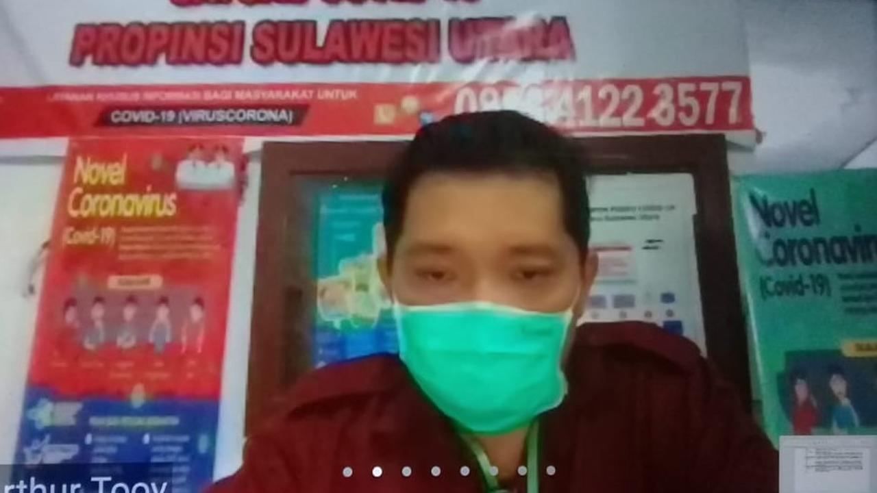 Sekretaris Tim Satgas Covid-19 Provinsi Sulut dr Steaven Dandel dalam jumpa pers, Sabtu (11/04/2020).