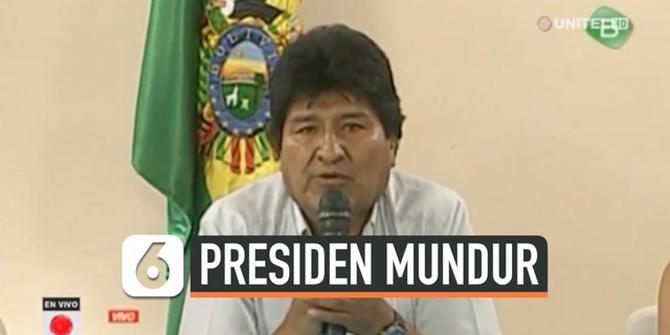VIDEO: Presiden Bolivia Mundur, Ini Alasannya