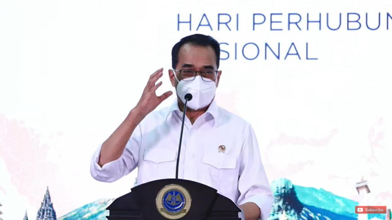 Menteri Perhubungan (Menhub) Budi Karya Sumadi dalam Kick Off Harhubnas 2021, Rabu (1/9/2021).