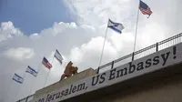 Pada Senin, 14 Mei 2018, AS meresmikan Kedutaan Besarnya di Yerusalem (AP Photo/Ariel Schalit)